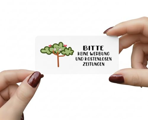 2Stk Aufkleber keine Werbung briefkasten|Sticker wetterfest|Sticker umweltfreundlich| 8x3 cm|Aufkleber mit Schutzfolie| schild keine werbung für briefkasten selbstklebend