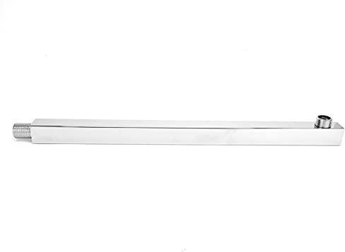 TYCIONG Asta di Prolunga per Soffione Doccia in Acciaio Inossidabile, Braccio Doccia a Pioggia Cromato con Montaggio a Parete con Copertura Decorativa, per Bagno