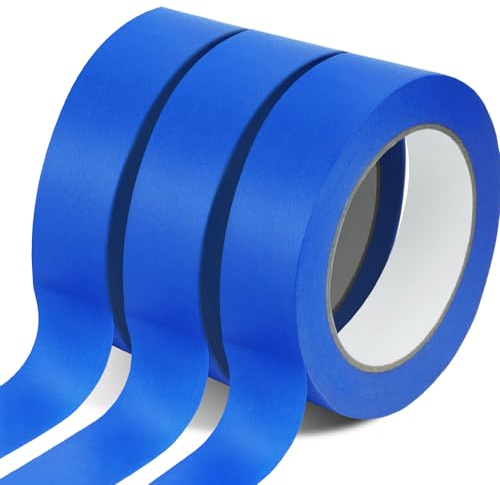 Alaoo Ruban masquage Multi-Surfaces,3 Rouleaux 36mm x 50m, Bleu