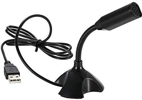 Microfono da tavolo USB 360 regolabile Plug-and-Play Mic per chat vocale compatibile con PC e Mac
