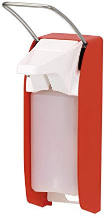 OPHARDT hygiene 1418091 ingo-man plus IMP E P/24 leuchtrot Spender für Flüssigseifen und Desinfektionsmittel, 500 ml