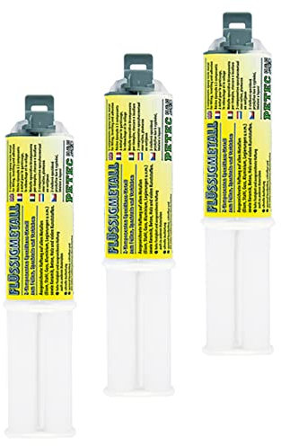 Petec_bundle 3X PETEC FLÜSSIGMETALL Metallkleber Metallklebstoff Flüssig-Metall 25 ML SB-Kart