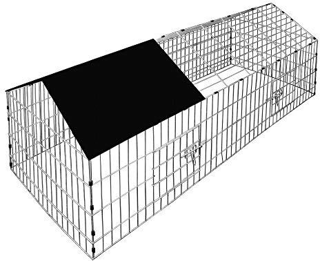 HYGRAD BUILT TO SURVIVE Rabbit Run Playpen Rectangular with Pitched Roof 5 Ft 10 In Long x 2 Ft 5 In Wide with Protective Cover Pet Animal Guinea Pig Pen, Dog Puppy Cage Ferret Play Pen