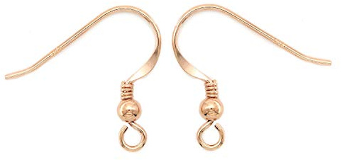 NaturSchatulle Ohrringe Ohrhaken Rohlinge 18K Rosegold Sterling Silber 925 I 5 Paar DIY Ohrhänger Schmuck Selber Basteln Fischhaken Schmuckherstellung