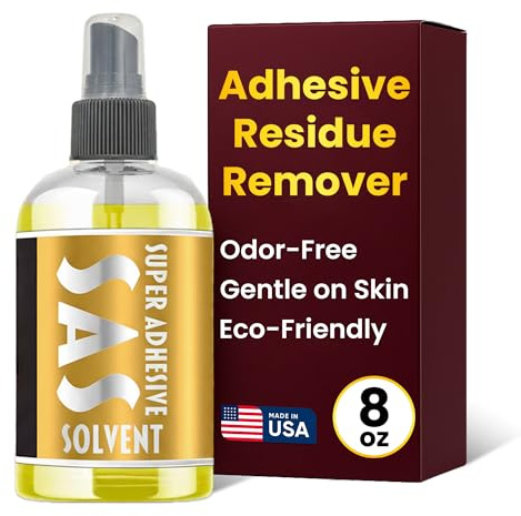 SAS Adhesive Residue Remover | Professional-Grade Cleaner for Wig & Hair Systems, Removes Wig Adhesive and Hair Glue for Wigs Residue, Gentle on Lace Glue for Wigs, Safe Non-Oily Formula | Made in USA