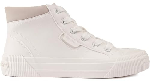 Rocket Dog Womens Cheery Hi Sneaker, White, 6 UK