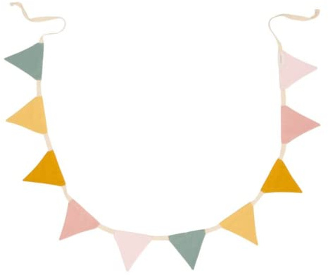 Little Dutch Wimpelkette Girlande Stoff rosa