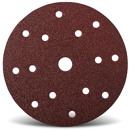 Wfix Craft IK88 Schleifscheiben 150mm Klett mit 15-Loch-Perforation für Exzenterschleifer | Körnung P80 - grob - 50er Profi Schleifpapier Set für Holzschliff