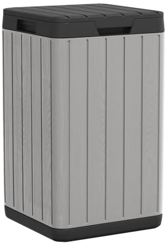 vidaXL Outdoor-Mülltonne Grau 38x38x65 cm PP