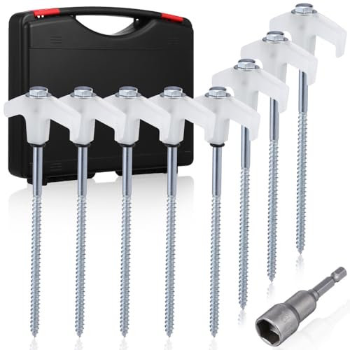 20 Stück Zeltheringe Stahl Zeltheringe Einschraubbare Zeltheringe Lange Zeltheringe Camping Zeltheringe Robust,G