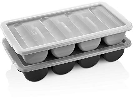 Besteckkasten leer inklusive Abdeckhaube - 3 Fächer - aus robustem Kunststoff - Gastro (4 Fächer)