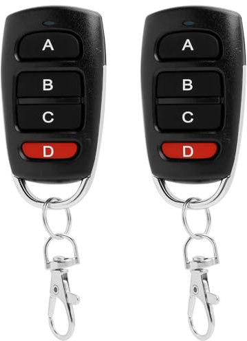 Garagentoröffner Fernbedienung Klonen 12V, 2 Stück Handsender 433 MHz Fernbedienung Garagentor Universal, Geeignet Für Autos, Garagentore, Tore, Rollladenschalter