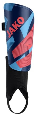JAKO Unisex Schienbeinschoner River Classic, SkyBlue/Navy/Coral, S