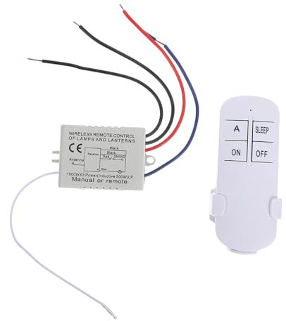 jojofuny Kit Di Interruttori Della Luce Remoti Senza Fili Per Lampada Da Soffitto, Controllo Wireless Telecomando Digitale e Funzione Interruttore Segmentato Per Ambienti Domestici