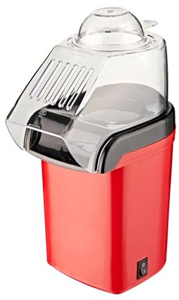 FUIBEJAE Gourmet Fast Hot Air Popcorn Popper, Automatic Popcorn Machine Mini Electric Snack Maker 1200W Butter Popcorn Maker with Measuring Cup, Oil-Free, Great for Home Party Kids,Red