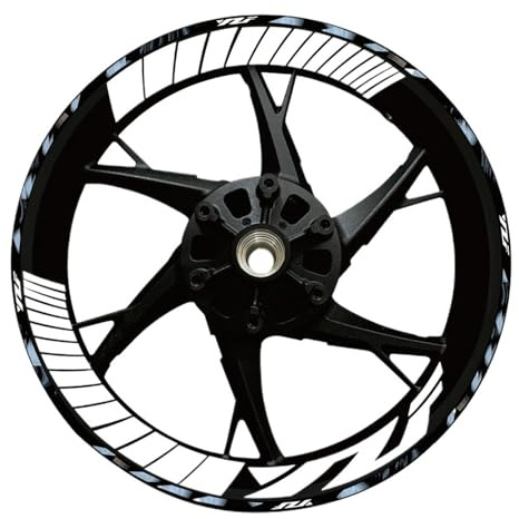 SJHYLL Pegatina Moto Adhesivo Reflectante para Rueda Motocicleta Interior del Buje Cinta Franja Llanta para MT03 MT07 MT09 YZF R1 R3 R6 Y FZ07 Pegatina Llanta(Set Meal 2)