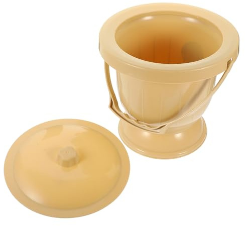 PERSELOSO Pot De Chambre Petit Modèle Kaki Pot Urinoir En Plastique Épais Couvercle Portable Usage Domestique Pour Femmes Enceintes Personnes Âgées Et Garçon Et Filles