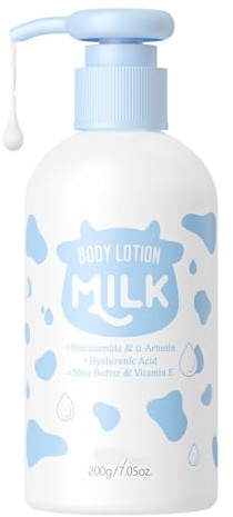 Milk Hydrating Skincare Cream, Moisturizing Skin Lotion 7.05oz- Milk Extract - Body Lotion, Hand and Body Moisturizer, Gentle Bath Wash Hydrating & Cleansing, Exfoliating Face Lotion, Nourishes Skin
