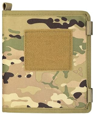 ZFFOZZ Custodia per Mappe Tattica, Borsa Porta-mappe Pieghevole Impermeabile, con Finestra Trasparente da 11×15 Pollici, per Appunti e Lavoro Sul Campo da Campeggio All'aperto(Cp)
