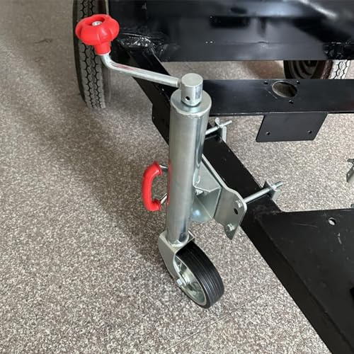 NYTFHMS Swivel Trailer Jockey Wheel - Robust Boat Trailer Jockey Wheel with 20 Cm Wheels, Heavy-Duty Bolt-On Swivel Jack, 25.4 Cm Stroke, 750 Kg Telescopic Jockey Whee