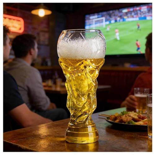 Chope à Bière pour Coupe Du Monde, 800ml Tournoi Football 2026, Apéro Foot Verre Idéal pour Les Fêtes