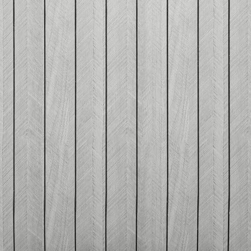 Anttyscar Peel and Stick Wallpaper Grey Wood Slat Self Adhesive Wallpaper Natural Wood Effect Textured 3mm Thick Removable Panel Wall Paper for Kitchen Bedroom Office Decorative 300x40cm A