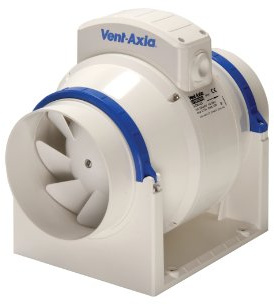 Vent-Axia 17105020 ACM125T 125mm In-Line Mixed Flow Fan with Timer