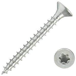 200 Spanplattenschrauben 4,0x35 Edelstahl A2 V2A VA Torx Vollgewinde Holz | Edelstahlschrauben Spanplattenschrauben mit Senkkopf, Holzschrauben, Holzbauschraube, Universalschrauben mit verstärktem Kopf