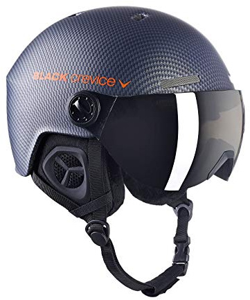 Black Crevice Erwachsene Skihelm Gstaad, Carbon Navy/orange, 51-54 cm