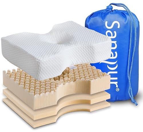 Sanapur Original Kissen 4.0 - Variante Clima - Orthopädisches Seitenschläferkissen Made in Germany mit Talalay Latex/Soft Schaum