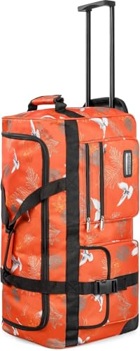 normani Reisetrolley 80 L Reisetasche mit Rollen und großem Hauptfach Weichgepäck Trolleytasche - Rolltasche für Reisen, Arbeit oder Freizeit Pigeon 80 Liter