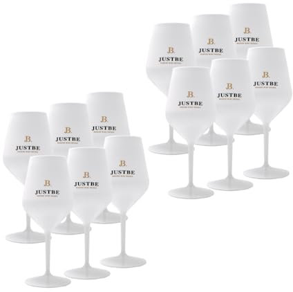 just be Bicchieri da spumante in vetro acrilico infrangibile, 12 pezzi
