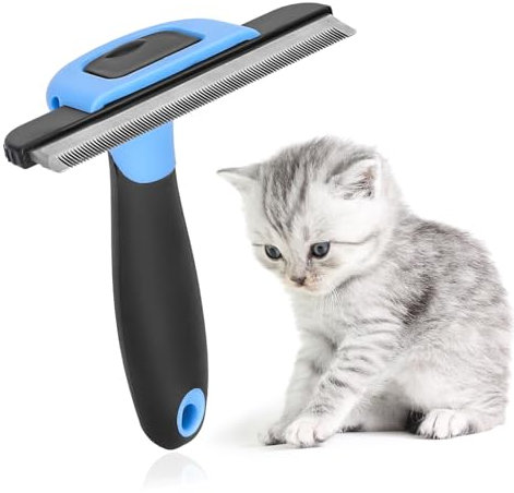 Nobleza - Katzenbürste & Hundebürste Fellpflege, Unterwollbürste entfernt einfach Unterwolle, Filz, abgestorbene Haare, für Katzen und kleine Hund fellpflege Buerste Hundehaare entfernen 13.5×7CM