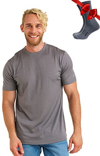 Merinos Base Layer Sport Homme (L, Perfect Gray)