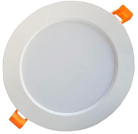 Confezione da 10 pannelli LED impermeabili rotondi 12w IP44 6000k (bianco freddo).
