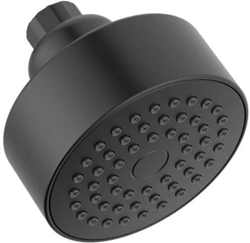 Delta Faucet Modern 3.5-inch Single-Spray Shower Head, Black Round Shower Head, High Pressure Shower Head, 1.75 GPM Flow Rate, Matte Black RP101842BL