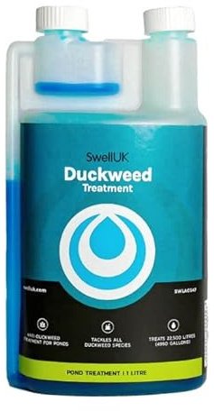 Swell Duckweed Pond Treatment 1 Litre – Effective Duckweed Remover & Pond Cleaner for Garden and Koi Ponds – Controls Surface Weed Growth & Improves Water Clarity – Treats Up To 22,500 Litres