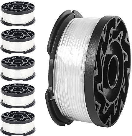VADUDA 6Pcs Black and Decker Strimmer Spool Line Replacement Autofeed Spool Nylon Strimmer Wire for Reflex Strimmer ST5530-GB GLC3630L20-GB STC1820PC-GB BESTA530-GB BESTA525-GB