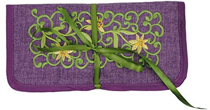 Justina Claire Schmuckrolle mit Narzissen-Design, Violett