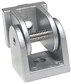 Die-Cast Zinc Alloy Living Hinge, Aluminum Extrusion Profile Fittings Right Angle Zinc Alloy Flexible Pivot Joint Connector (Silver) (2020 Series)