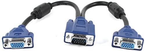 XYWHPGV VGA Macho a 2 VGA SVGA Hembra Monitor Video Y Divisor Cable Adaptador Cable(6b502 d8d52 9f1e0 99419 c818e 5501a
