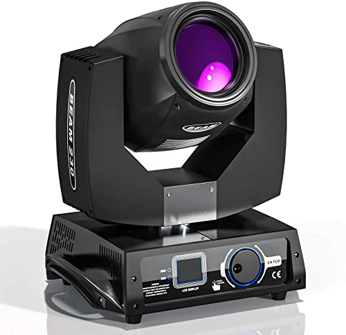 Moving Head LED Bühnenlicht DMX512 RGBW Prisma Lichteffekt Partylicht 17 Muster 14 Farben Disco Licht 16 Kanäle für DJ, Musikbar, Karaoke,Home Party, Hochzeit,Lichtvorführung,Band Show