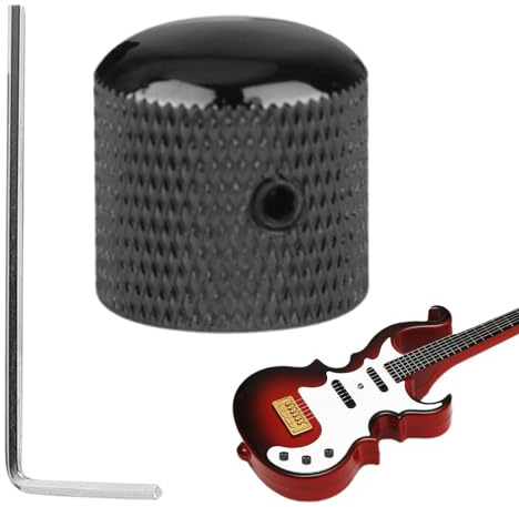 Lautstärkeregler Knöpfe - Metall Potentiometer 6mm - Gitarre Volume Control Poti Mit Schraubenschlüssel - Schrauben-Set Für E-Gitarre Oder Bass