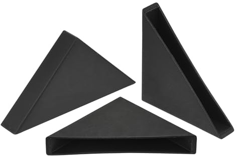 QUARKZMAN Eckenschutz Kantenschutz 9x71mm Dreiecksform Glas-Eckschützer Kissen 50 Stück Kunststoffeckschützer für Eckschutz von Glas, Spiegel, Fliesen, Schwarz