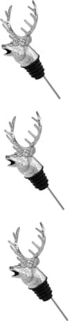 Amosfun 3pcs Bottle Stopper and Pourer Aerator Deer Corks Reindeer Pourer for Wine Accessories Random Style
