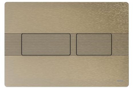 TECE WC-Betätigungsplatte TECEsolid, Edelstahl, für Zweimengentechnik, Farbe: Nickel gebürstet mit Linienstruktur