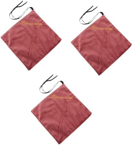 Alipis 3 Pièces De Rangement Étui à Couverts Portable Sacs D'argenterie Argenterie De Voyage Pochette à Couverts Sacs Organisateurs pour Voyage Trousse De Maquillage Velours Rose