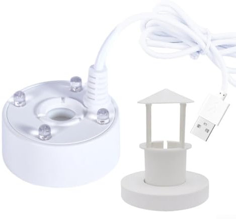 Fogger LEDs Mist Maker,4Pcs Air Humidifier Nebulizer With 300ml/hr Output, for Water Fountain Pond Yard Outdoor Decor(White)