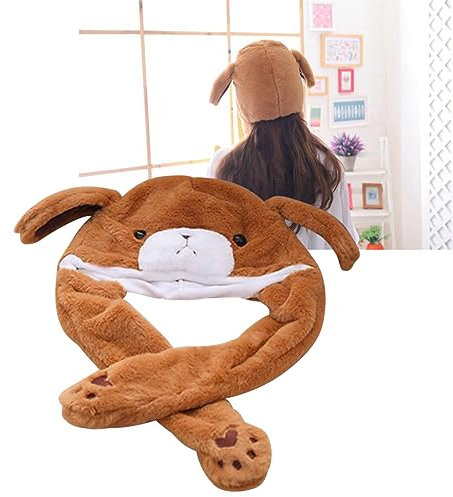 JOINPAYA Bär Plüschmütze Mit Beweglichen Ohren Lustige Tiermütze Für Junge Mädchen Und Erwachsene Für Kostümpartys Kindergeburtstage Und Fotoshootings Aus Hochwertigem Material