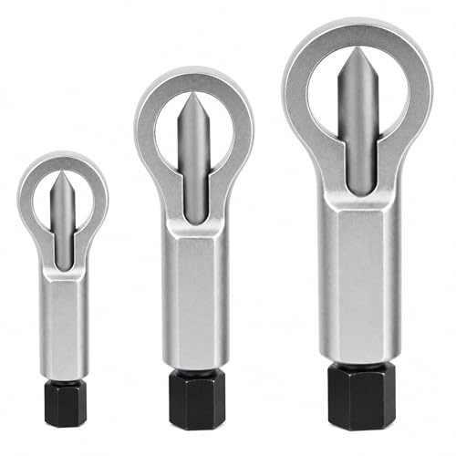 Anhoer 3Pcs Nut Splitter Set Breaker Extractor Remover Tool Remove Cutter Tool 9-12mm/12-16mm/16-22mm for Remover Damaged Nut